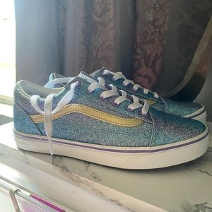 Glittered Vans junior size 6.